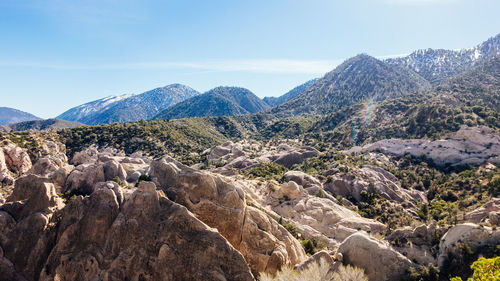 Scenic view of tree mountains at angeles national forest