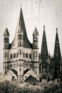 View of cathedral and buildings in city