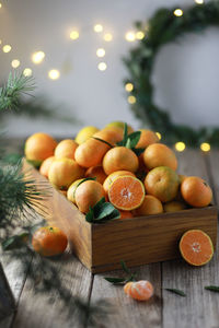 Close-up of fruits on table