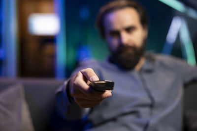 Young man using mobile phone