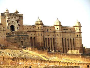 View of temple against clear sky