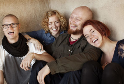 Group of friends sitting together