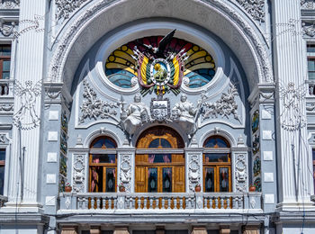 Low angle view of historic building