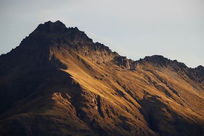 Scenic view of mountain against clear sky