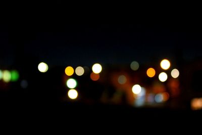 Defocused lights at night