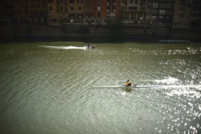 Boats in river