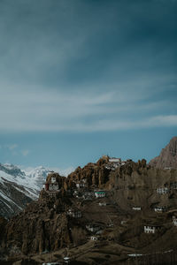 High angle view of townscape against sky