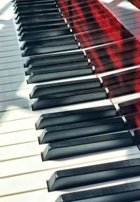 Close-up of piano keys