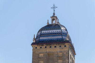 Low angle view of church against clear sky