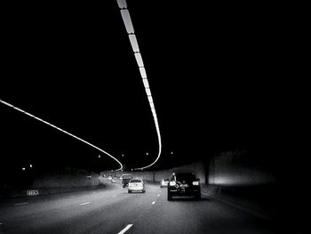 Road passing through tunnel