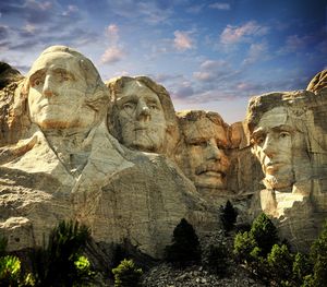 Mount rashmore on july 4th