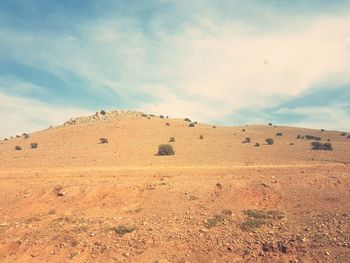 Scenic view of desert against sky