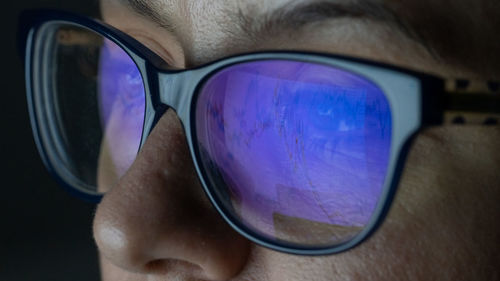 Close-up of man wearing sunglasses