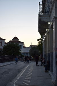 View of buildings along road