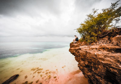 Scenic view of sea against sky