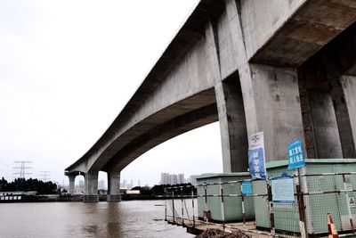 Low angle view of bridge over river