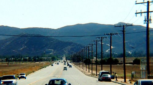 Vehicles moving on road