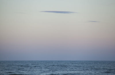 View of sea against clear sky