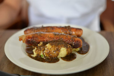 Close-up of food in plate