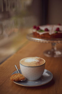 Close-up of coffee on table