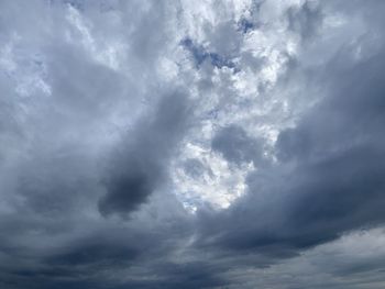 Low angle view of storm clouds in sky