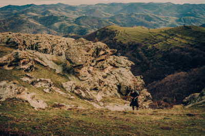 Scenic view of mountain range