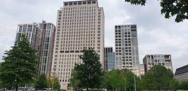 Low angle view of buildings against sky