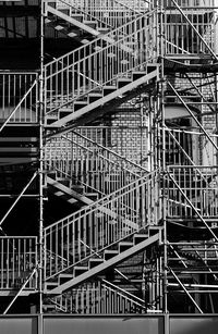 Low angle view of construction site in building
