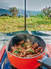 Close-up of food