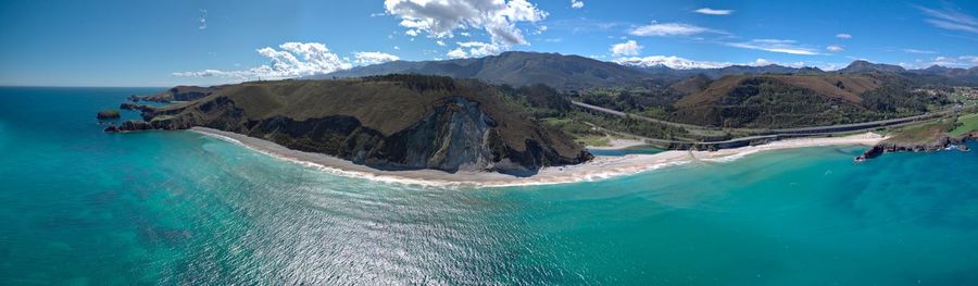 Panoramic view of sea against sky