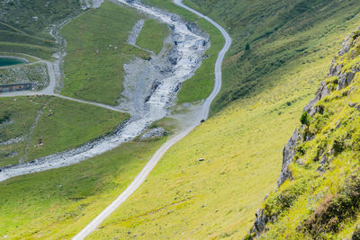 Scenic view of green landscape against