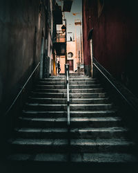 Low angle view of staircase in building