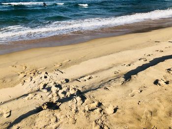 High angle view of beach