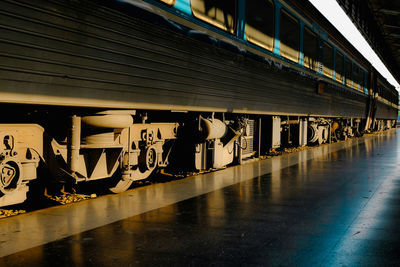 Train at railroad station platform