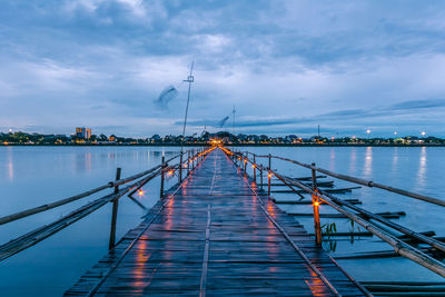 View of jetty in sea