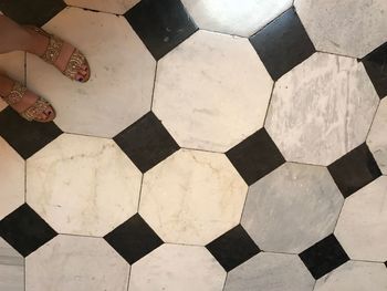 Full frame shot of tiled floor