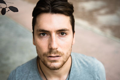 Close-up portrait of young man