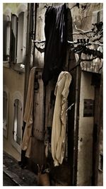 Close-up of abandoned building