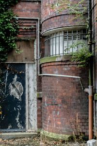 Close-up of abandoned building