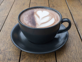 Close-up of coffee on table