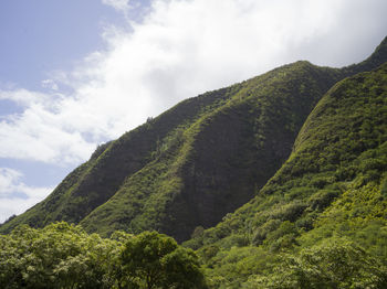 Low angle view of mountain against sky