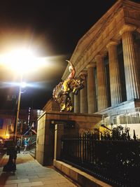 Illuminated built structure at night