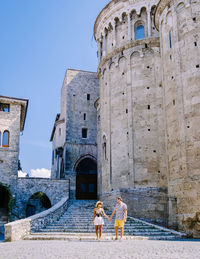 Low angle view of historical building against sky