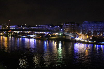 Illuminated city at night