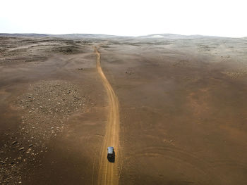 Scenic view of desert against sky