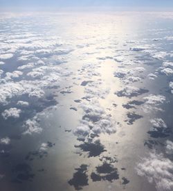 High angle view of clouds in sky