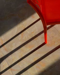 Close-up of empty chairs