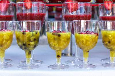 Fruite dessert in a glass 