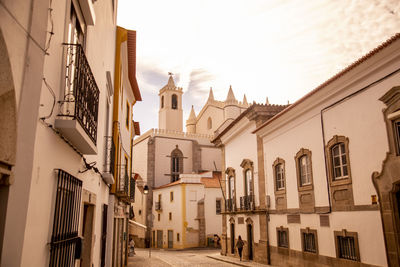 Low angle view of buildings in city