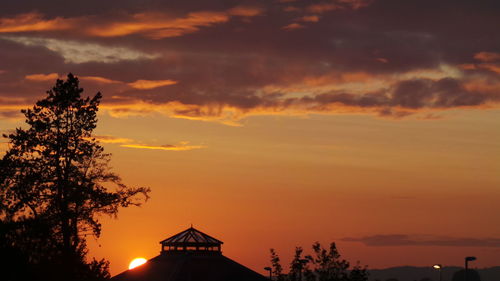 Low angle view of sky at sunset